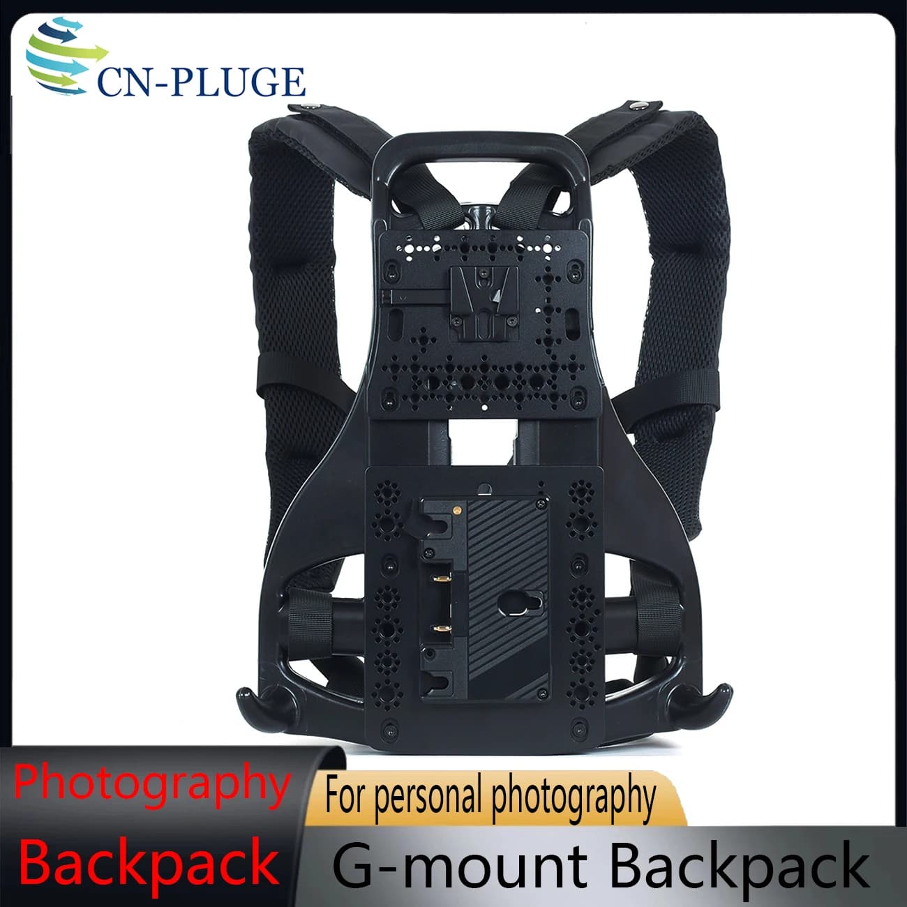 Sac à dos pour diffusion en direct, alimenté par batteries V-Mount/G-Mount, équipé d'un distributeur