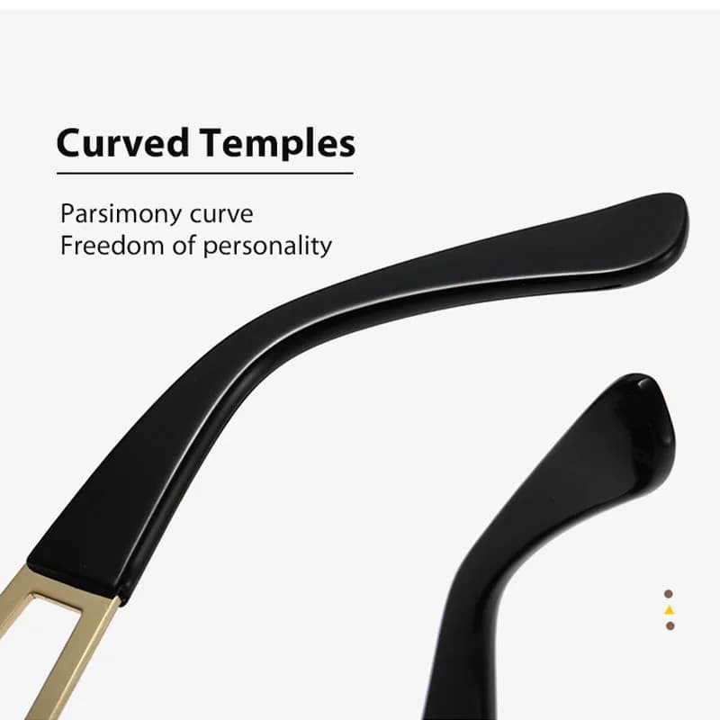 Nouvelles lunettes de soleil élégantes avec montures surdimensionnées, design métallique tendance, p