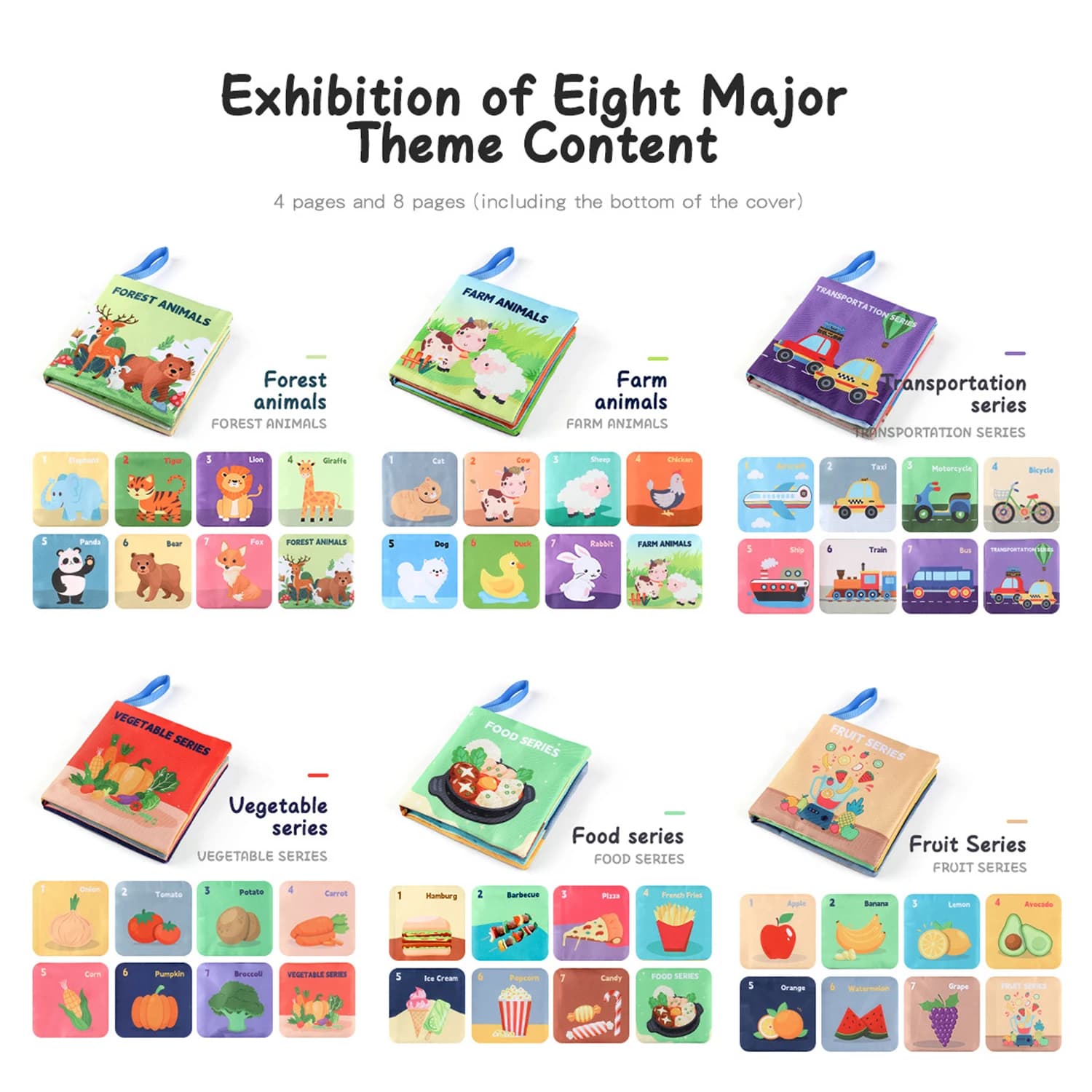 Jouets de Nettoyage Montessori pour Bébé, Drapeau Tactile 3D, Grands Abonnés, Livre Sensoriel, Appre