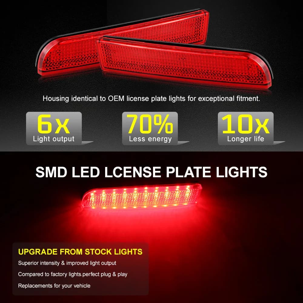 LED réflecteur de voiture feux de freinage arrière pour Mitsubishi Evolution X Lancer 2008-2017 pare