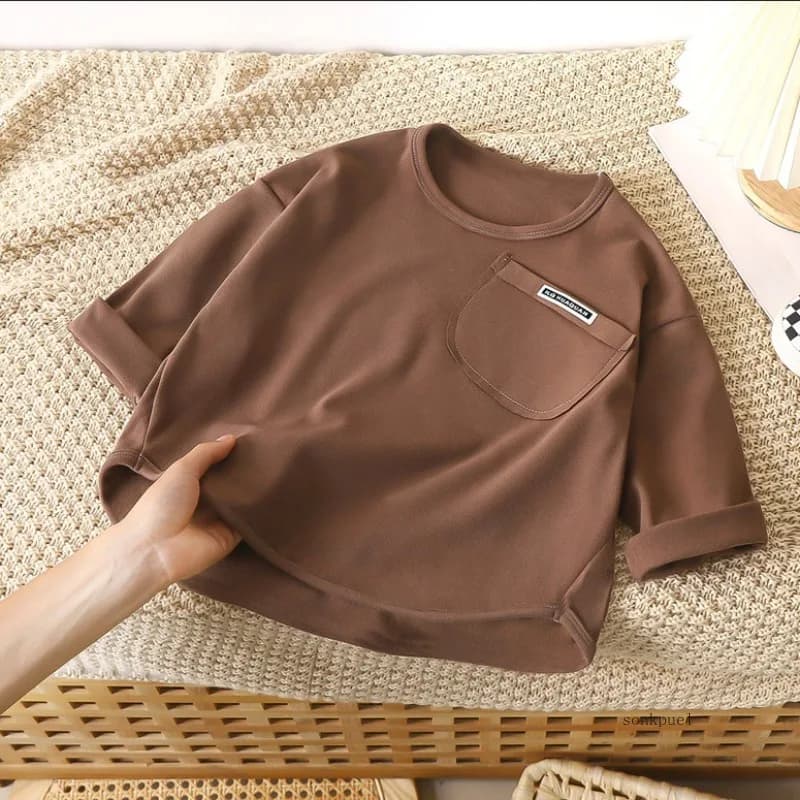 Enfants à manches longues chemise de Base garçons filles enfants haut automne garçon fille bébé col 
