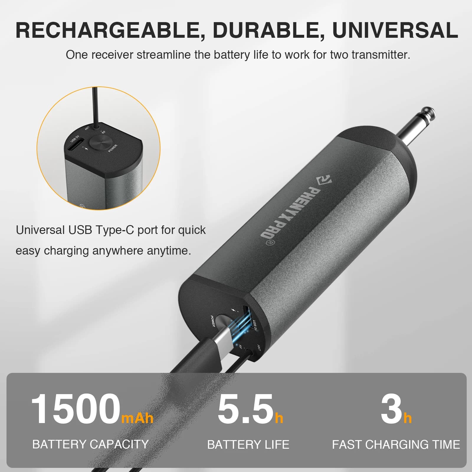 Microphone numérique sans fil Portable à 2 canaux, enregistrement UHF, karaoké, 900mhz, professionne