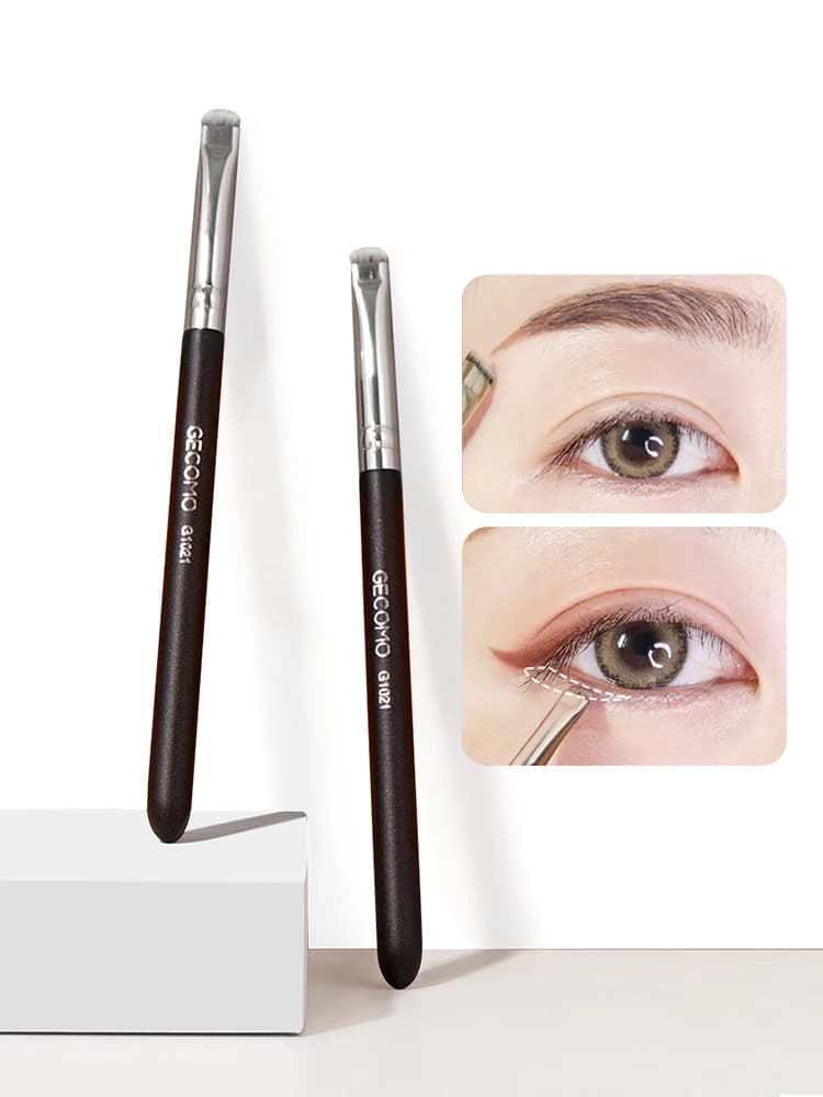 Brosse à Eyeliner, brosse à sourcils, ne mange pas de poudre, lame facile à tirer, brosse à tête pla