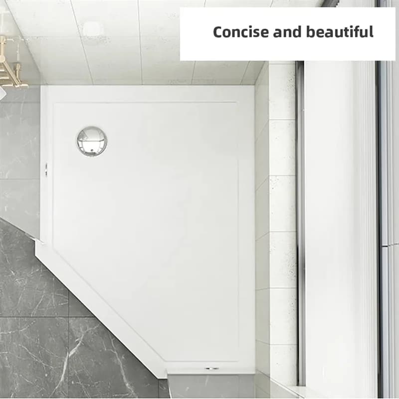 Siphon de douche en ABS chromé à profil bas, vidange mince, débit d'eau de 36 L par minute, vidange 