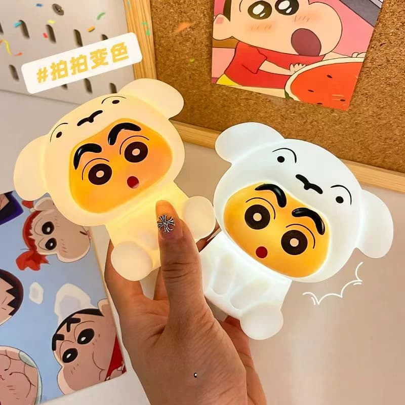 Anime Crayon Shin-Chans tapotant petite lampe de nuit lumière douce protection des yeux chambre chev