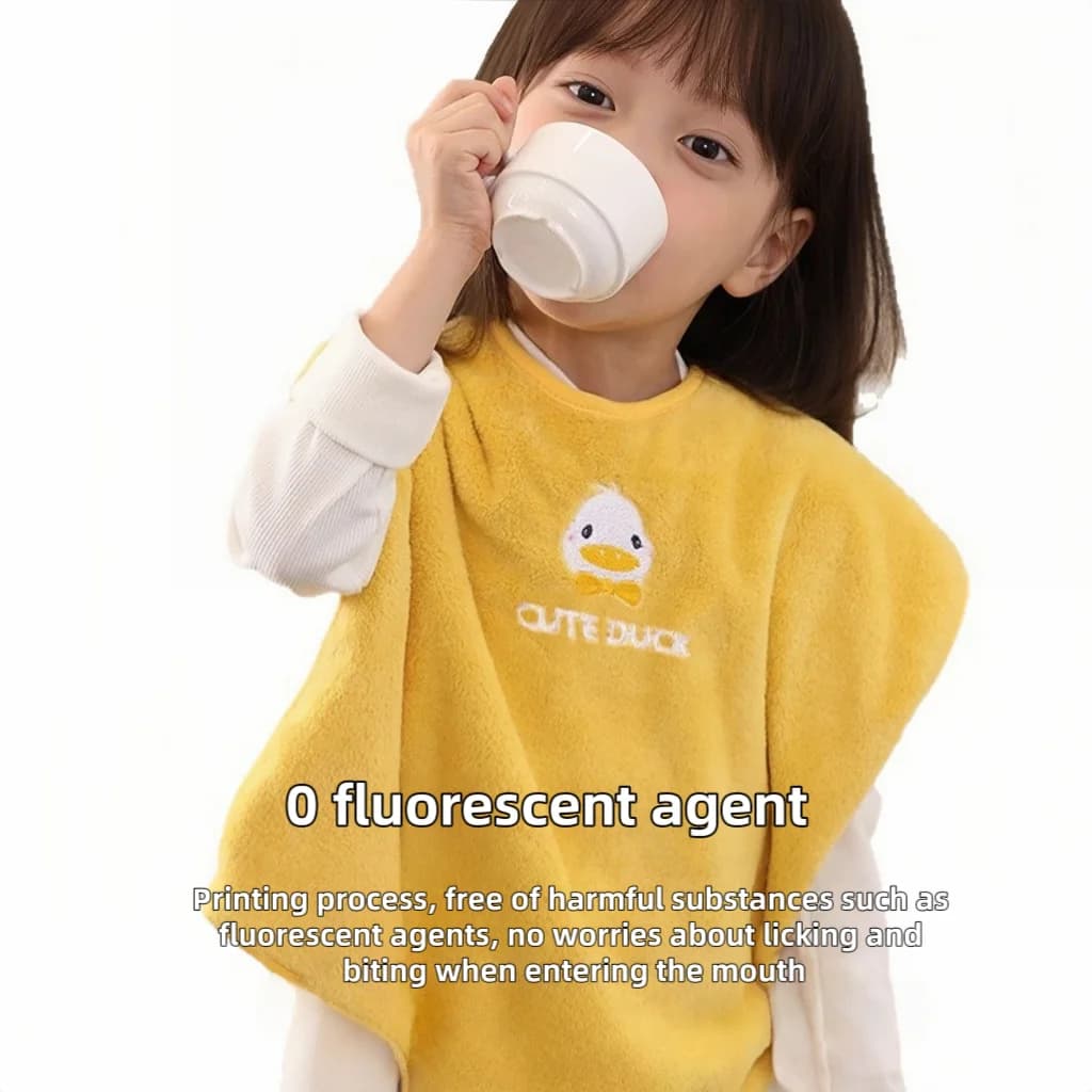 Bavoir de toilettage pour enfants, 0 agent fluorescent, serviette douce et respectueuse de la peau, 