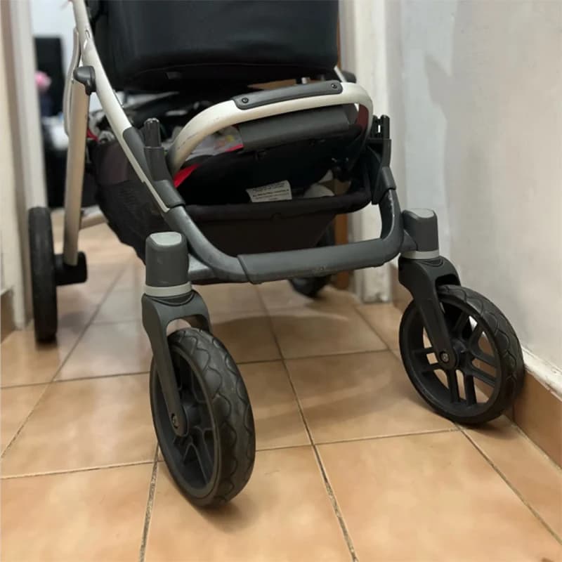 Pneu de roue avant pour poussette de la série Uppababy Vista, pneu en PU sans chambre à air, couvert