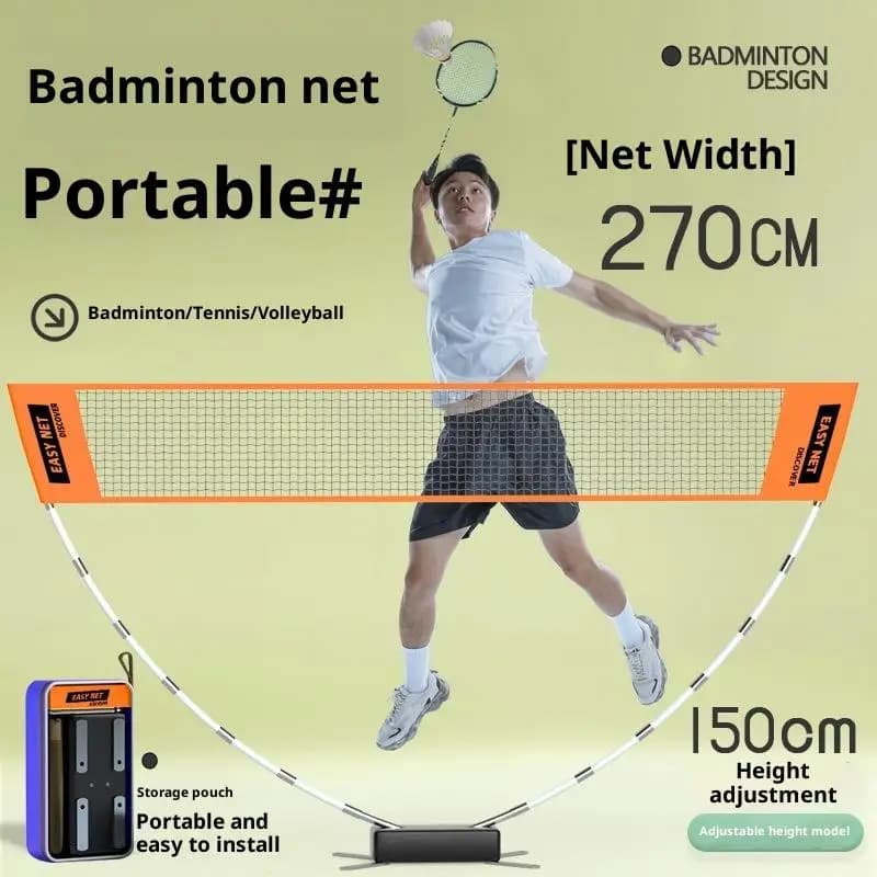 Filet de badminton pliable pour usage extérieur et domestique, structure simple, filet d'entraînemen