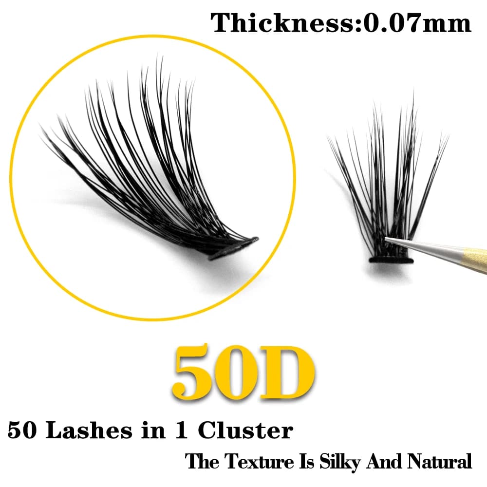 20D/30D/40D/50D 60 paquets Extension de cils de vison naturel 3D Volume russe faux cils outils de ma
