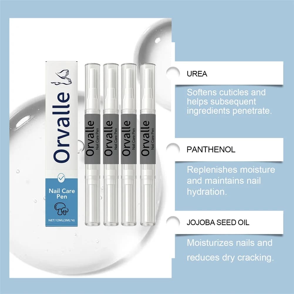 Stylo anti-champignons des ongles, 4 pièces, traitements de croissance des ongles, sérum de réparati