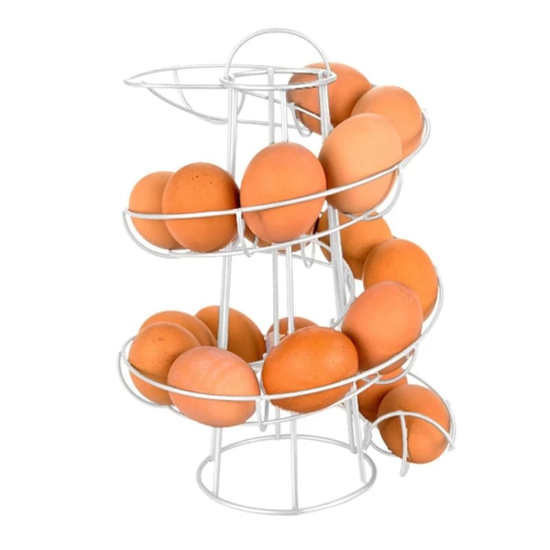 Support à œufs en spirale, support de rangement pour squelette d'œufs, distributeur en spirale de lu