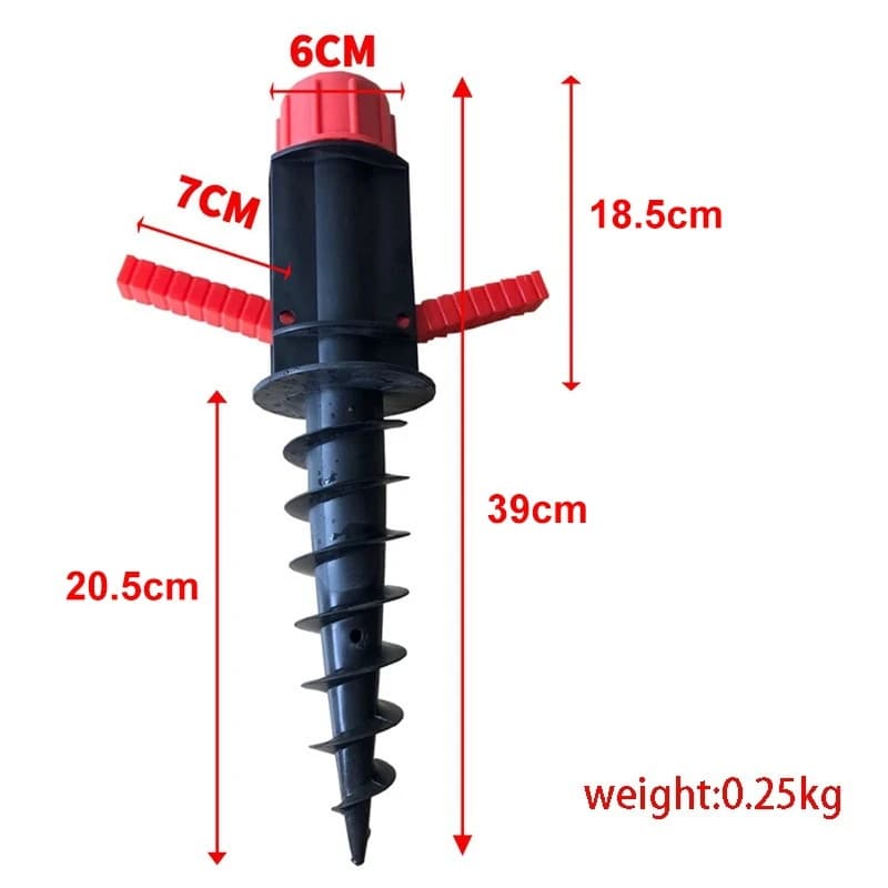 Injecteur de Sable pour Parapluie de Plage, Support de Rangement en Spirale pour Camping en Plein Ai