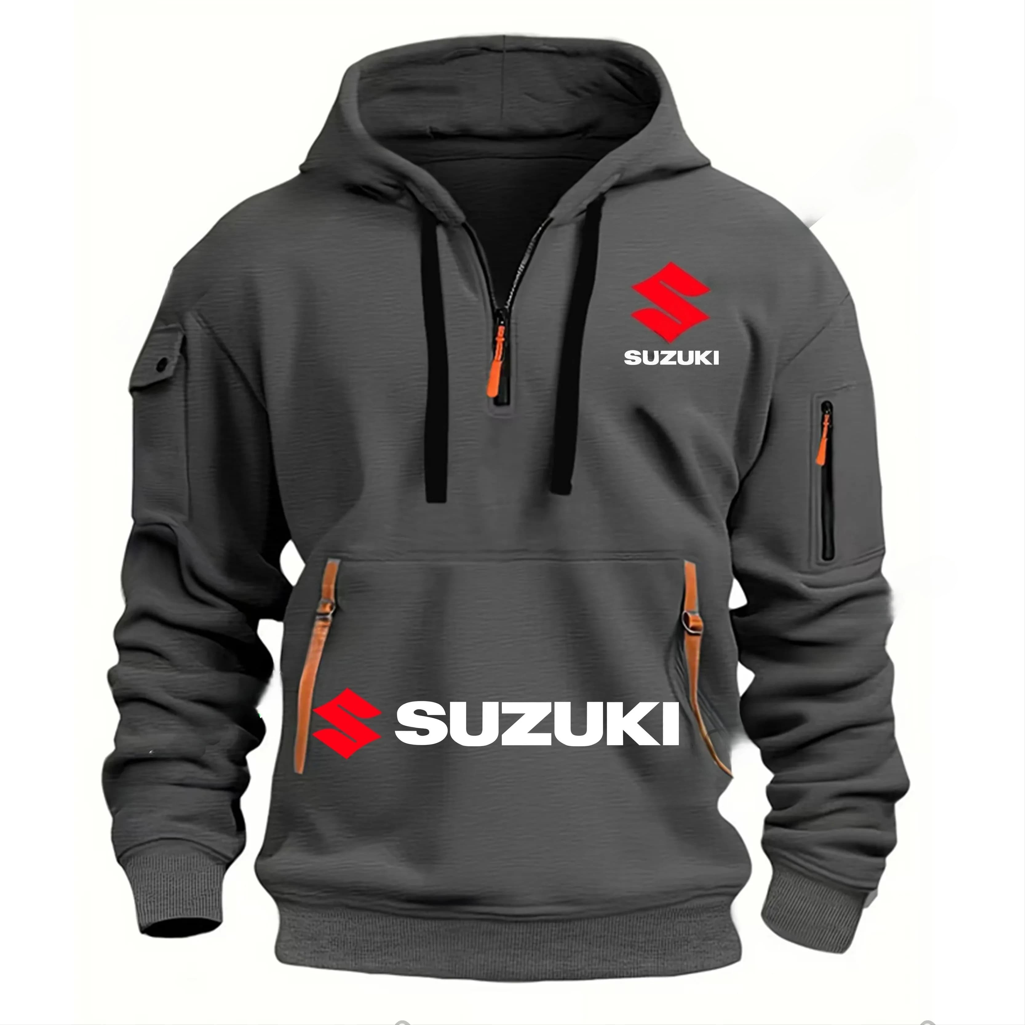 Suzuki – combinaison de moto d'extérieur à capuche pour hommes, douce, confortable, respirante, élég