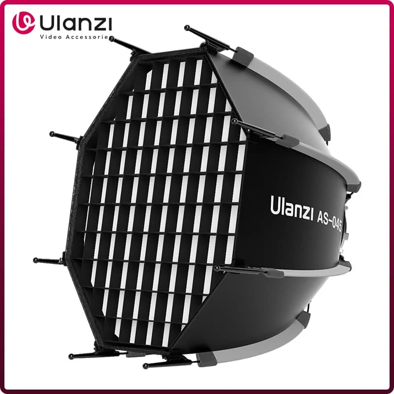 Ulanzi AS-045 45 cm dégagement rapide Bowens Mount octogonal nid d'abeille grille Softbox pour lampe
