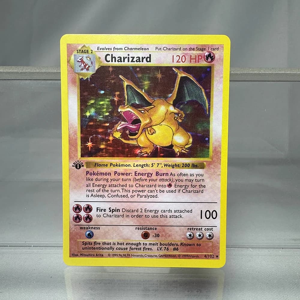 PKM-Cartes de collection à feuille unique, Charizard, Blastoise, Dragonite, jeu de cartes proxy PTCG