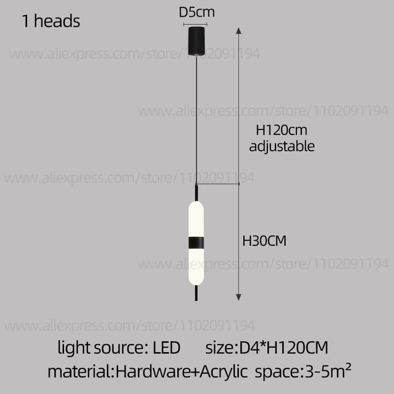 Lustre LED moderne pour table de cuisine et salle à manger, luminaire suspendu pour villa, salon, es