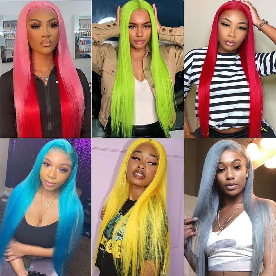 Perruque Lace Frontal Wig brésilienne naturelle, cheveux lisses, blond Transparent HD, 13x4, 13x6, p