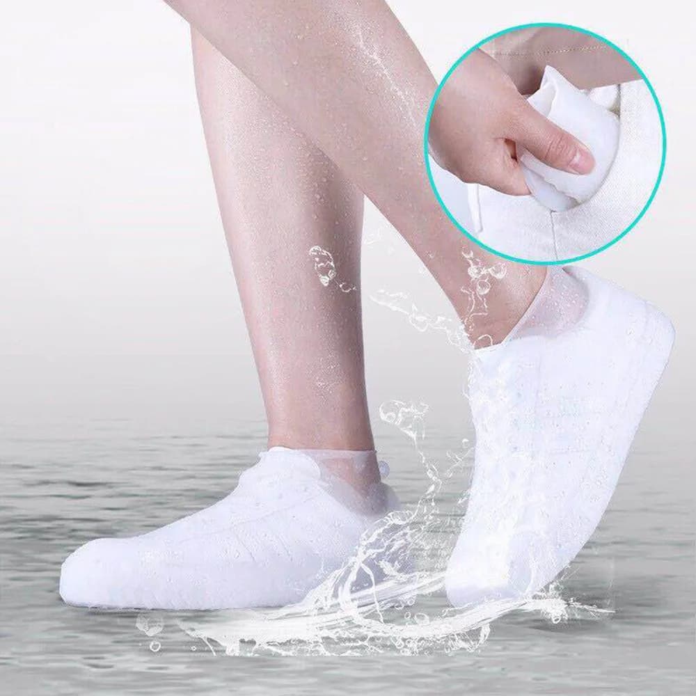 Bottes de pluie unisexes résistantes à l'usure, couvre-chaussures réutilisables, haute élasticité, i