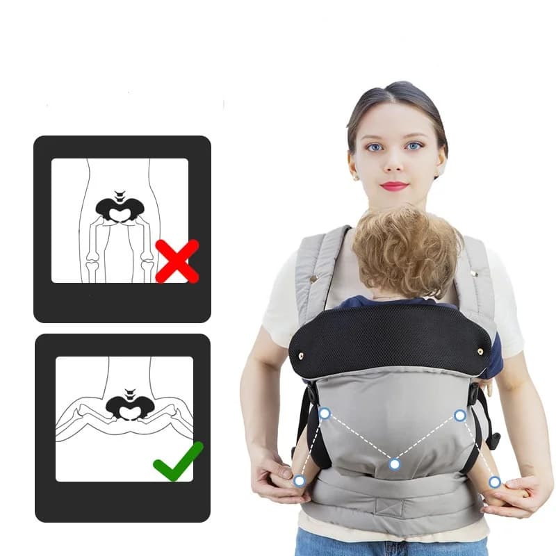 Porte-bébé pour nouveau-né à tout-petit, porte-bébé confortable (7-44 lb), avec crochet et boucle po