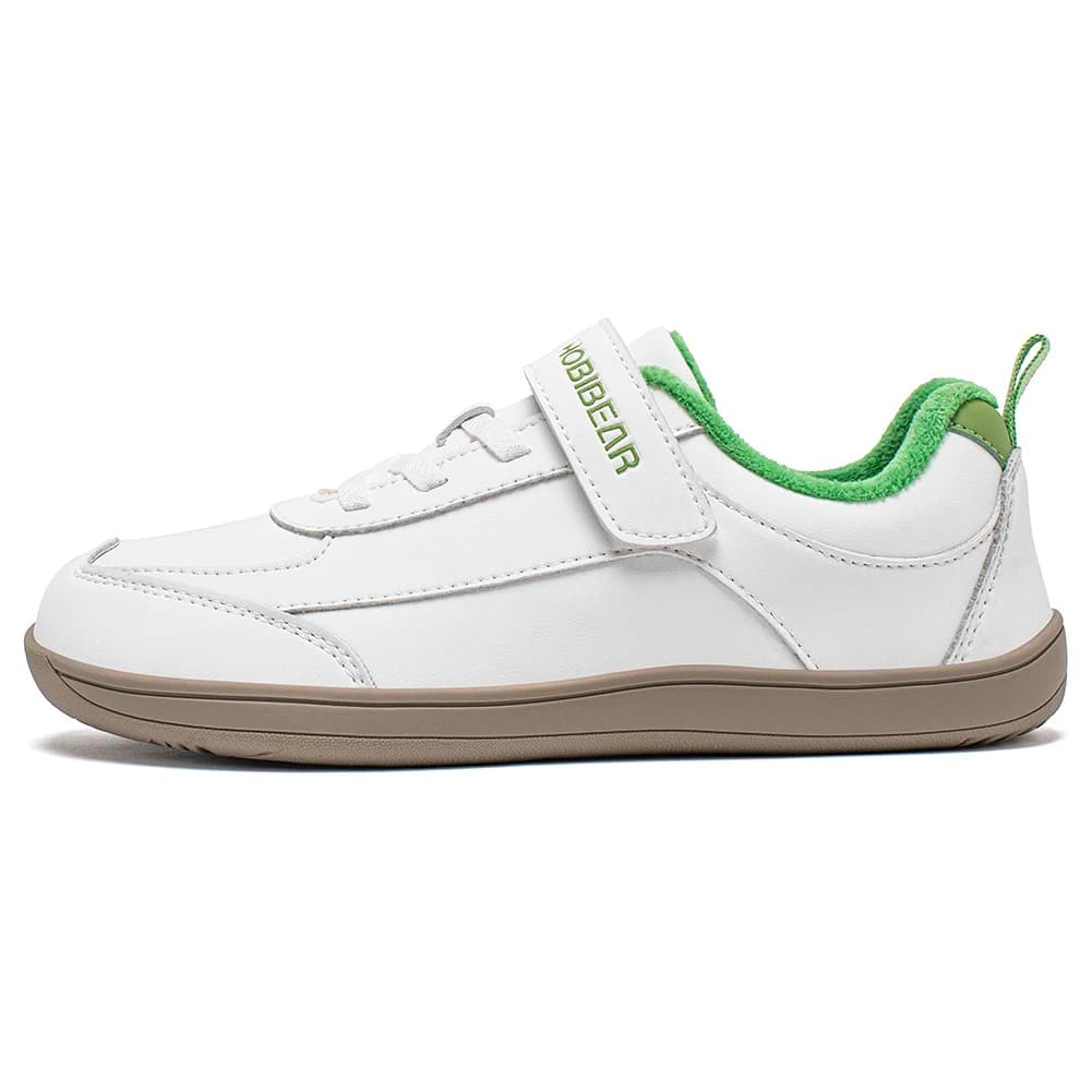 HOBIBEAR enfants fausse fourrure doublé pieds nus chaussures hiver large orteil boîte en cuir artifi