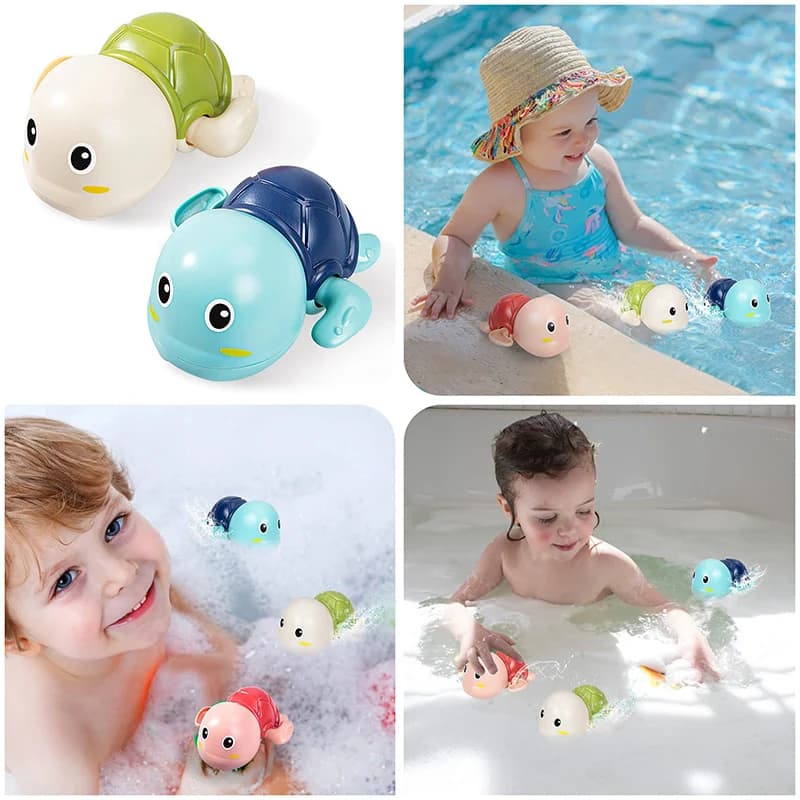 Jouets de bain pour bébé, mignon, tortue, baleine, piscine, plage, chaîne classique, horloge, jouet 