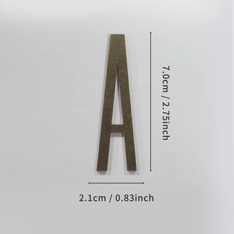 Numéro de maison en métal Bronze avec aimants, lettres de l'alphabet anglais pour appartement, plaqu