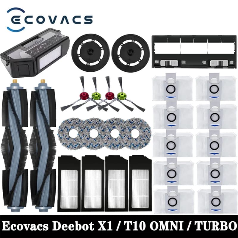 Ecovacs Deebot X1/ T10 OMNI/TORBO accessoires Robot aspirateur pièces vadrouille sac à poussière fil