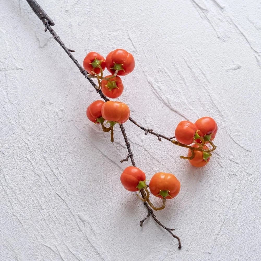 Branches de citrouille artificielles réalistes, en mousse, faites à la main, pour une élégante compo