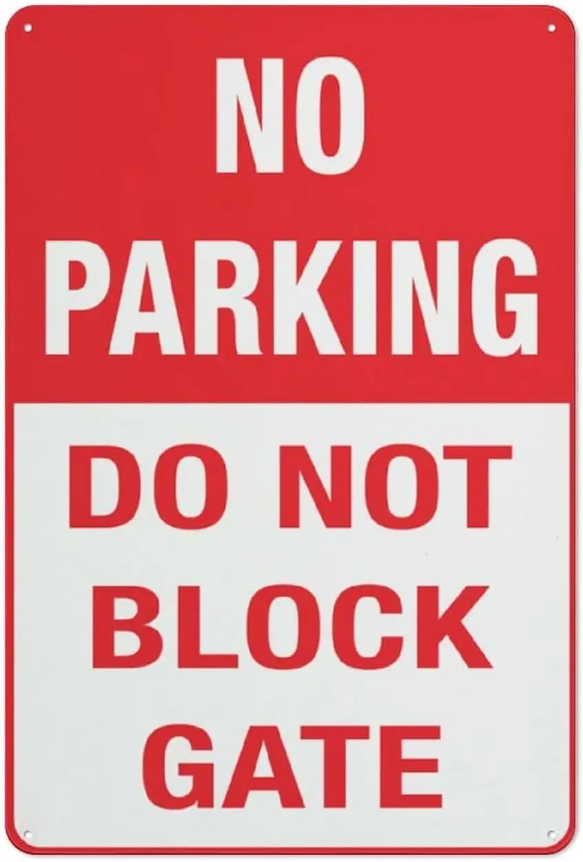 No Parking – panneau de sécurité pour porte non bloquez pas, panneaux d'extérieur, 12x8 po, panneau 