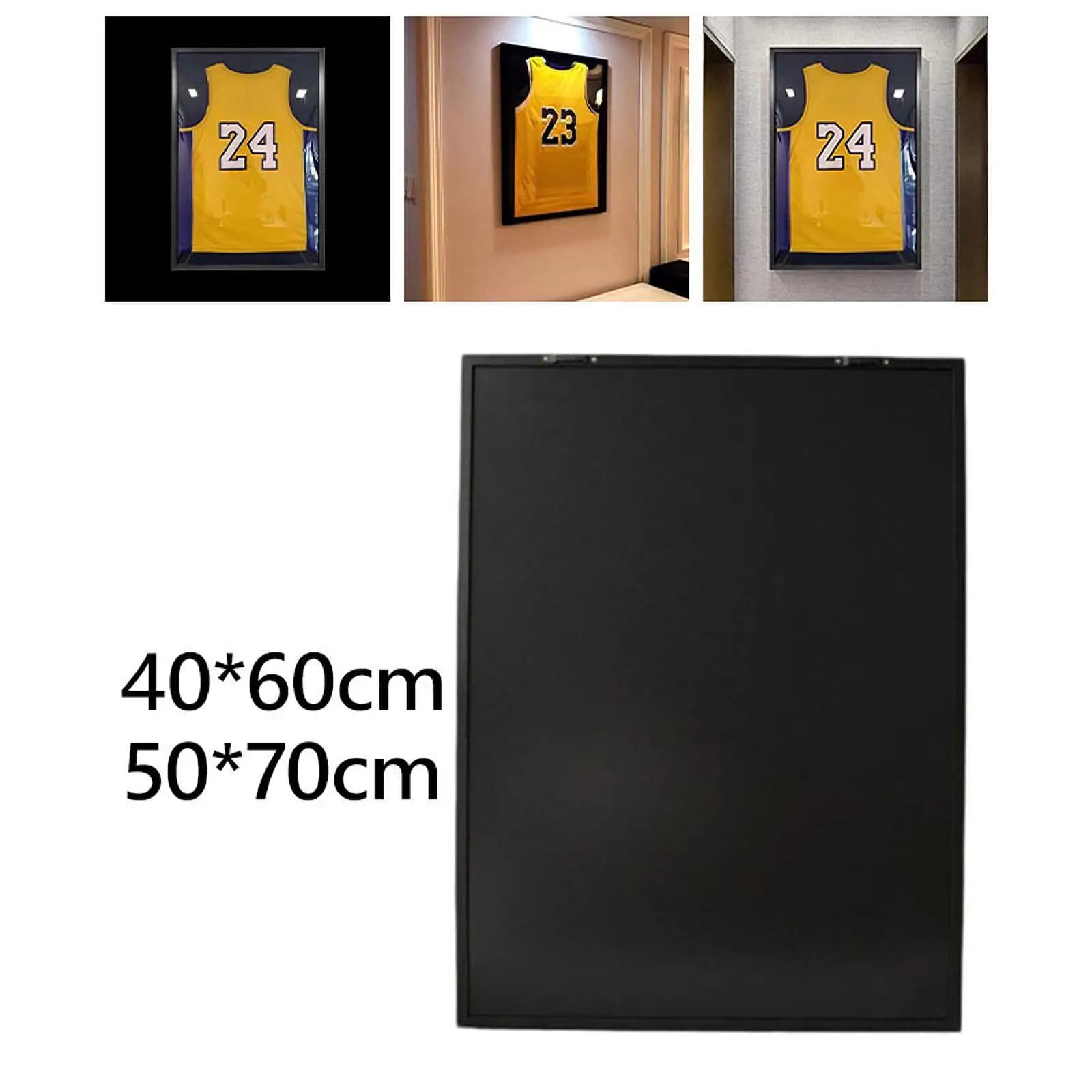Boîte d'ombre à cadre de Sport universelle en bois, organisateur de chemises de Sport, vitrine de ba