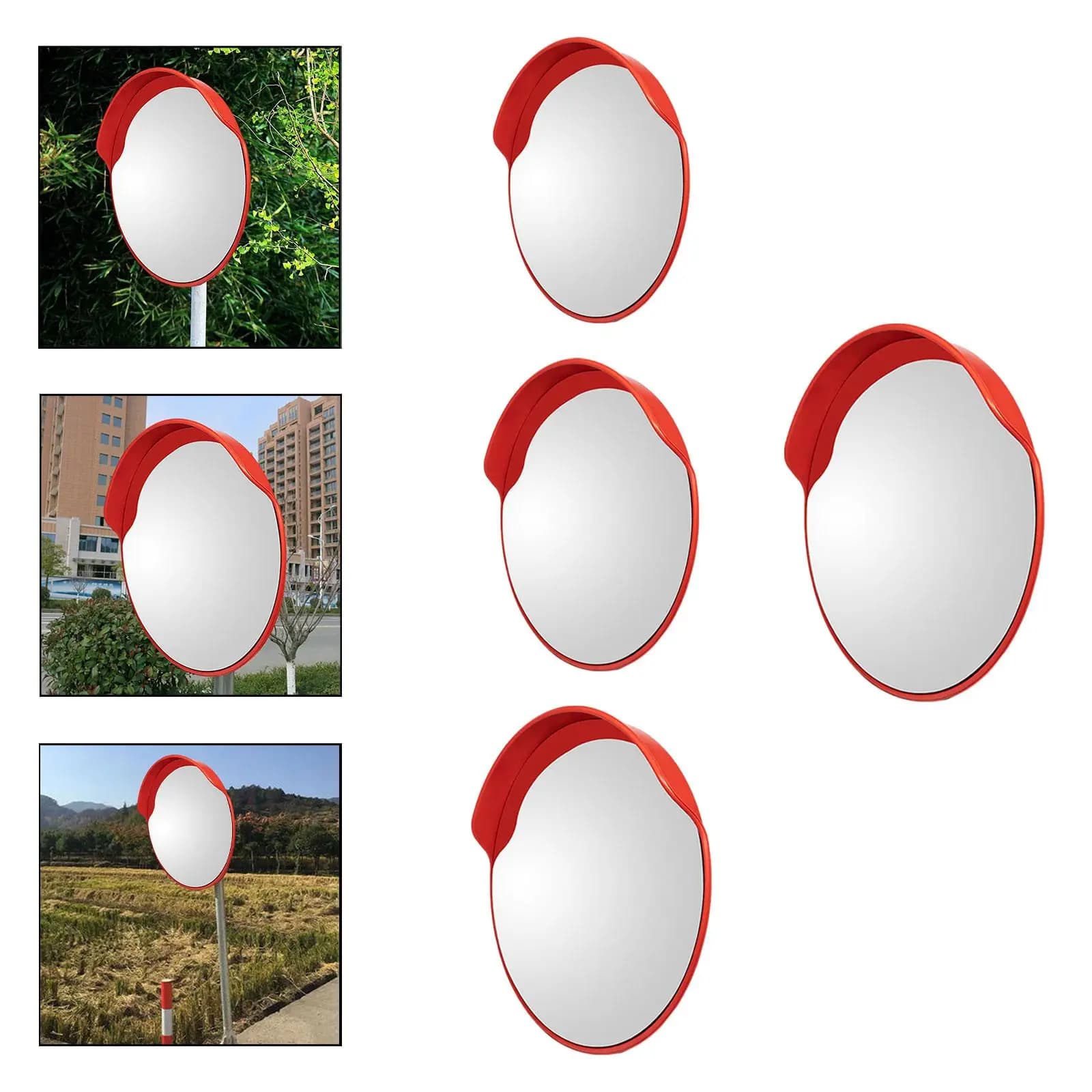 Grand miroir convexe pratique, points aveugles de sécurité, miroir réfléchissant d'angle pour entrep