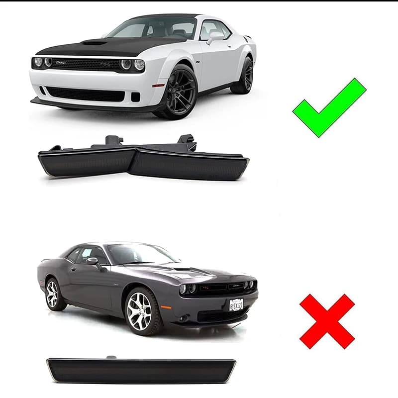 Lampe de voiture pour Dodge Challenger SRT Hellcat 2015 – 2022, 4 pièces, feux de position latéraux 