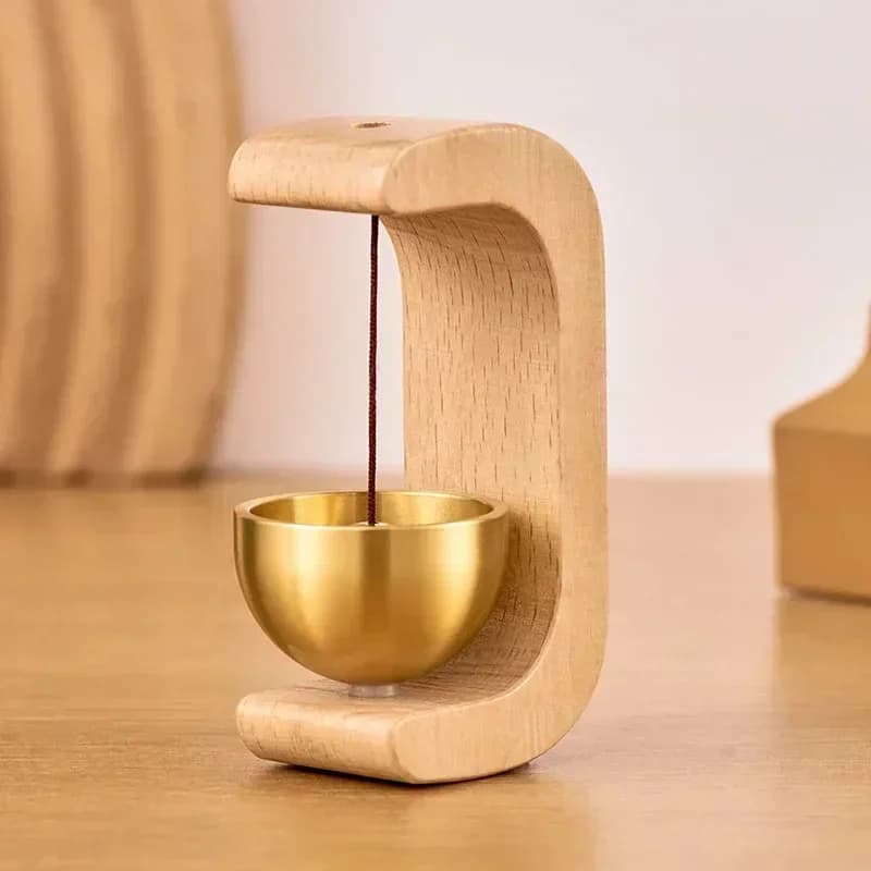Nouveau carillons éoliens en bois sonnette sans fil sonnette de porte d'entrée cloche à vent décorat
