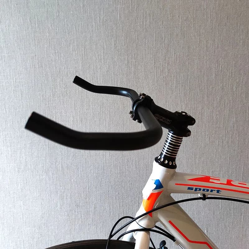 Repose-guidon de vélo en alliage d'aluminium, barre courbée, 22.2x25.4x420mm, piste de vélo à vitess