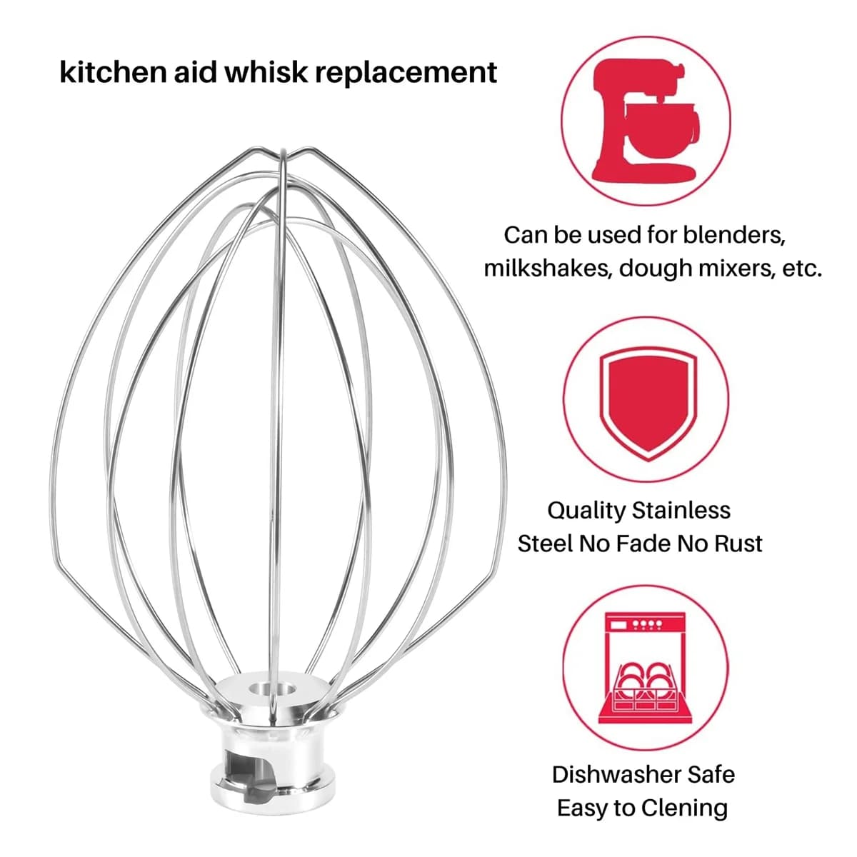 KitchenAid-Fouet en fil de fer à tête inclinable, support de centre commercial, accessoires d'agitat