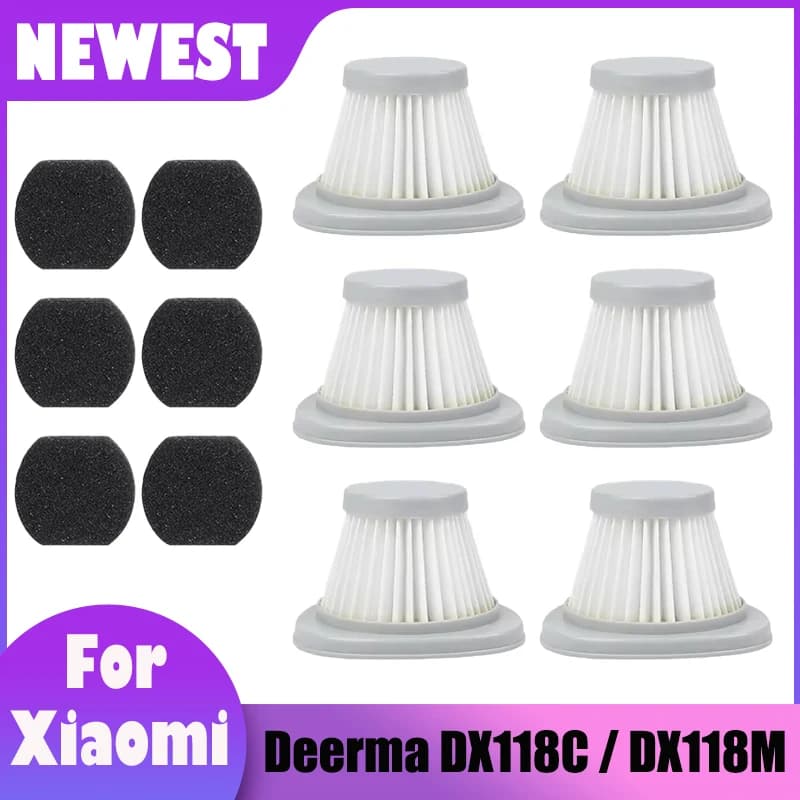 Pièces pour aspirateur Xiaomi Deerma DX118C / DX118M, 10 pièces/6 pièces/5 pièces/1 pièce, filtre HE
