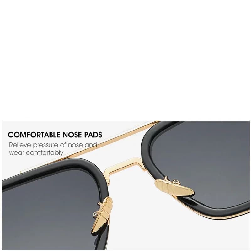 Lunettes de soleil mode cadre carré Tony Stark Style femmes lunettes de soleil hommes carré marque D