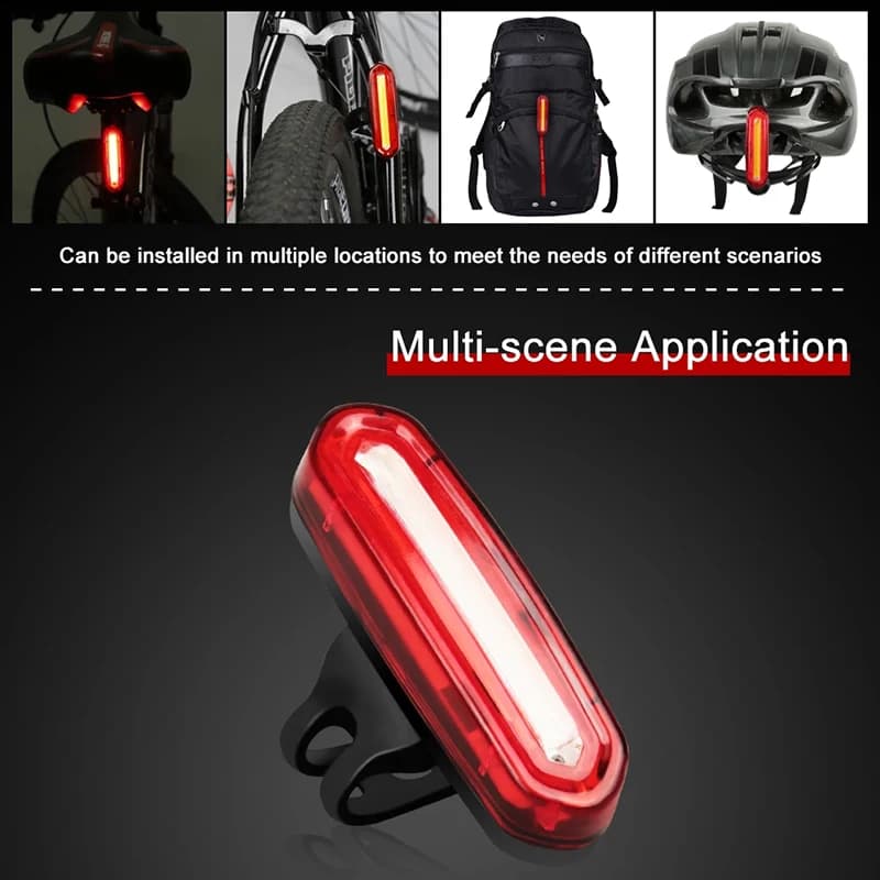 Feu arrière de cyclisme en plein air, chargeur USB, feux d'avertissement Led pour vélo de montagne, 