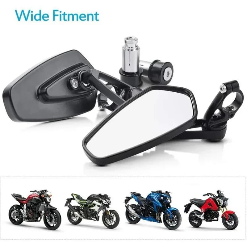 Rétroviseurs universels d'extrémité de barre de moto 22mm 7/8 "pour Yamaha YZF R125 R15 R25 R 125 15