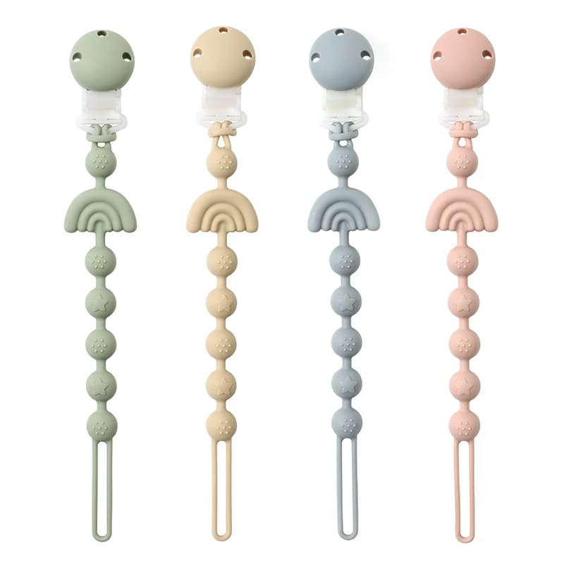 Attache-sucette en Silicone pour bébé, Clip de chaîne, porte-tétine factice, sans BPA, chaîne de den