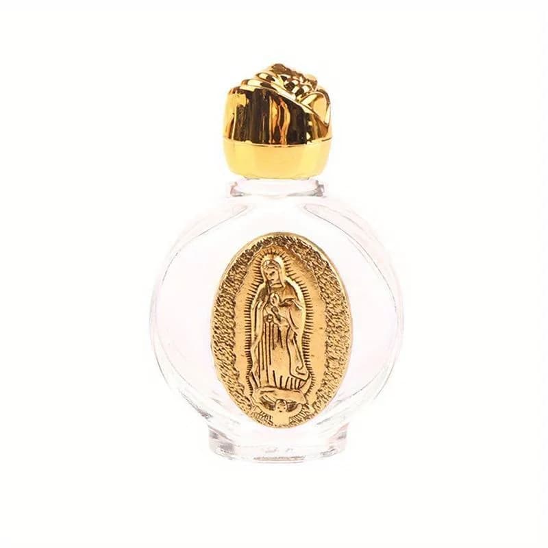 Bouteille d'Eau Sainte de Jésus, Croix Religieuse, Sculpture Vierge Chrétienne, 1 Pièce