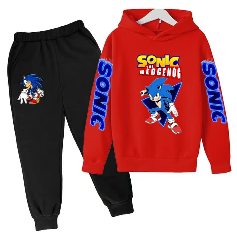 Vêtements Supersonic pour enfants, sweat-shirt bleu, manteau + pantalon, ensemble deux pièces à capu