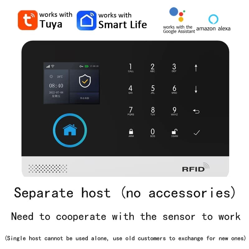 Caméra de surveillance PIR GSM WiFi système d'alarme de sécurité Alexa Tuya vie intelligente voleur 