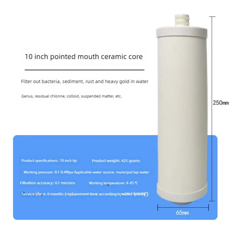 Filtre à eau en céramique universel de 10 pouces, remplacement de filtre à eau, élimine les impureté