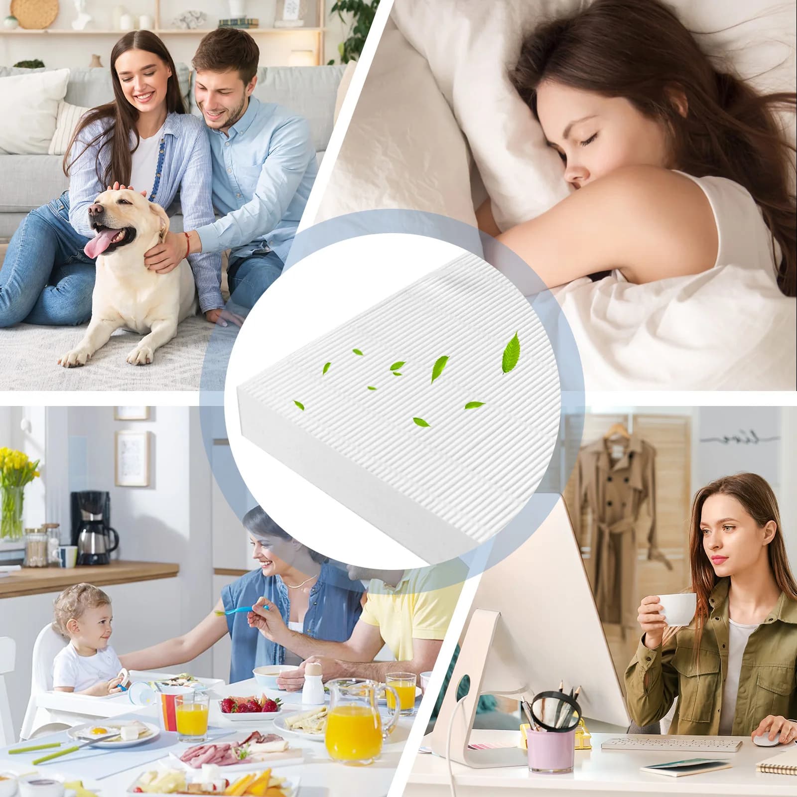 Urificateur ir de remplacement, compatible avec les modèles AP-1512HH 1 epa 2 cs arbon 380x330x35mm/