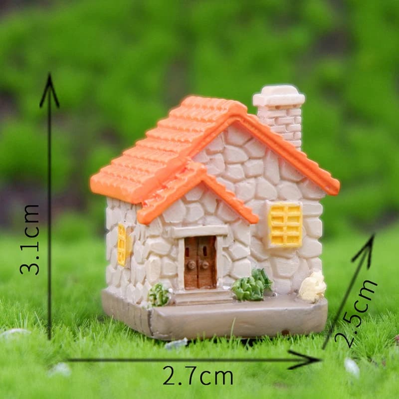 【X】Ornement en résine décoratif, maison miniature de jardin féerique, villa miniature, paysage minia