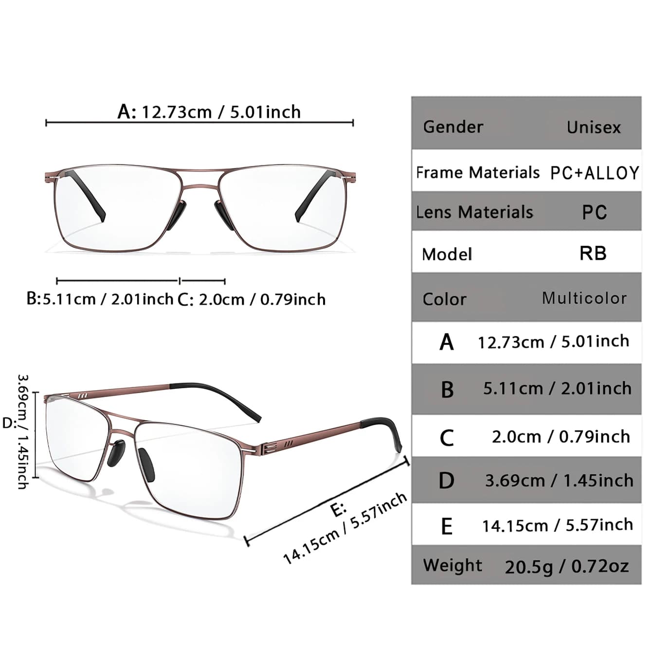 Lunettes de lecture photochromiques en métal Anti-lumière bleue, monture rectangulaire pour presbyte