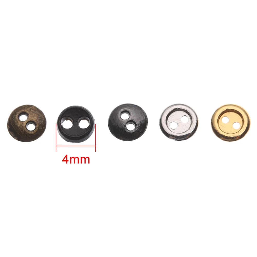Boutons de poupée en métal, 20 pièces, pour vêtements de poupée, accessoires de couture, Mini bouton