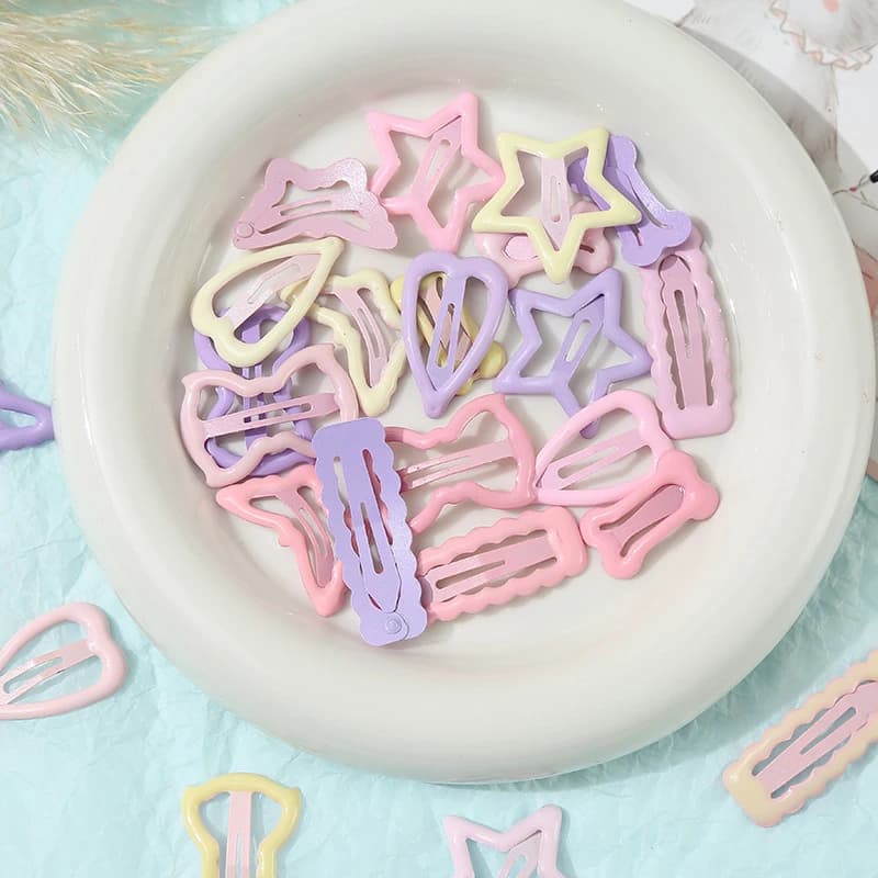 Ensemble de pinces à cheveux étoiles douces et douces, Barrettes sans traction pour bébés filles et 