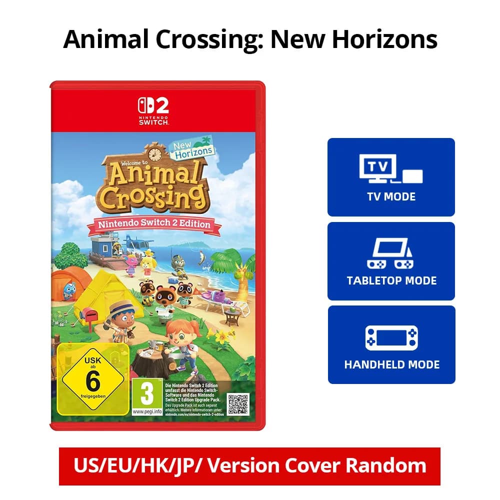Animal Crossing ™   Nouveaux Horizons - Nintendo Switch 2 Offres de jeux Nintendo Cartouche de jeu p